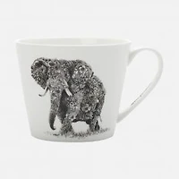 Set of 4 African Elephant Mugs by Maxwell & Williams
