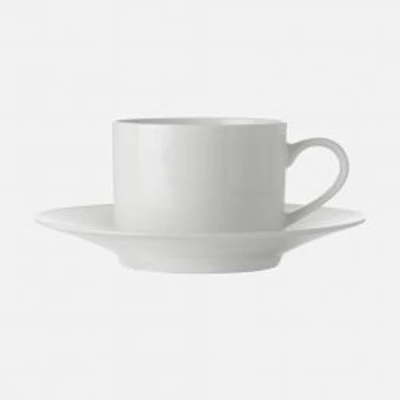 Tasses et soucoupes White Basics, ensemble de 8