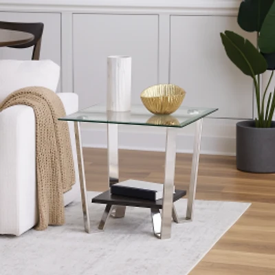 Avalon End Table - Silver