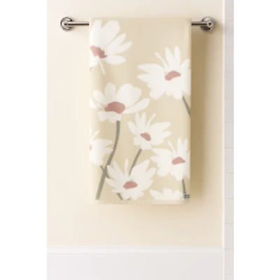 Microfiber Breezy Marguerite Bath Towel - Beige
