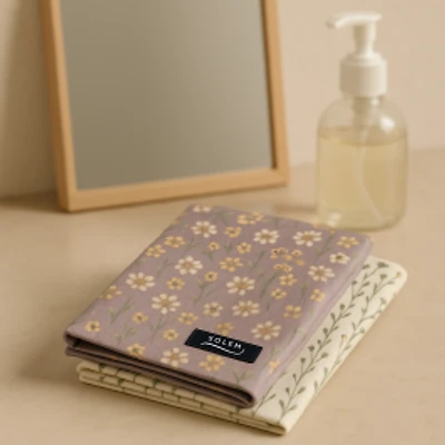 Microfiber Glass and Mirror Cloths - Sweet Bloom, Set of 4