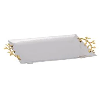 Elegance Gold Gilt Leaf Rectangular Tray