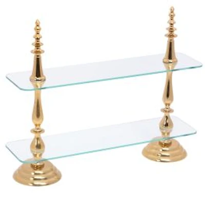 Elegance Anastasia Gold 2 Tier Hostess Stand