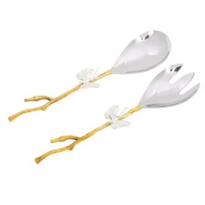Elegance Set of 2 Gold Dragonfly Server