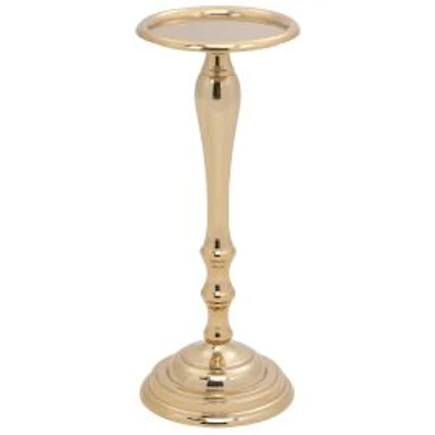 Elegance Antique Gold Pillar Candle Holder