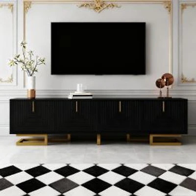TV Cabinet with Textured Doors