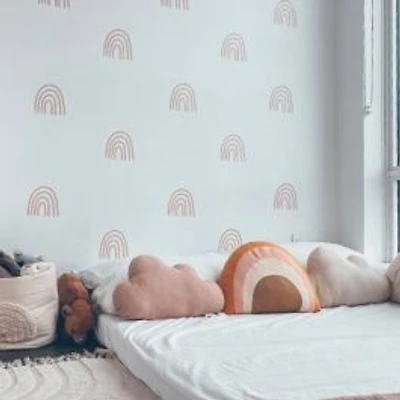 Minimalist rainbows wall decals