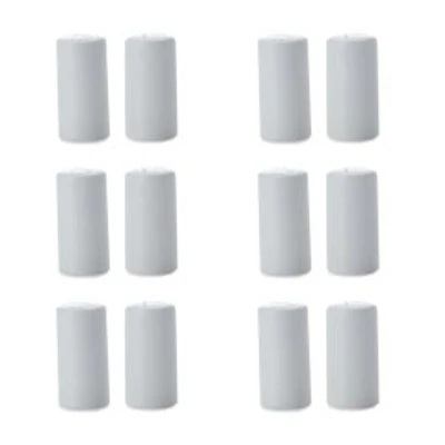 Set of 6 White Basics Cylinder Salt & Pepper Shakers by Maxwell & Williams (8x4cm)