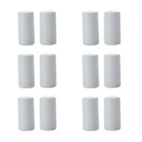 Set of 6 White Basics Cylinder Salt & Pepper Shakers by Maxwell & Williams (8x4cm)