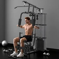 Multifunction Home Gym with 100lb Weight Stack