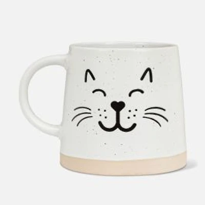 Wide Base Mug With cats - 14oz