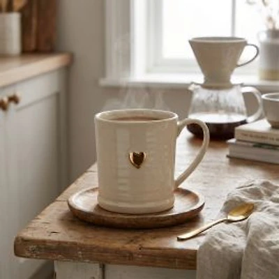 Rimmed Mug With Heart