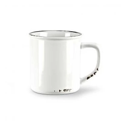 Enamel Look Mug (14 oz / 414 mL) - White