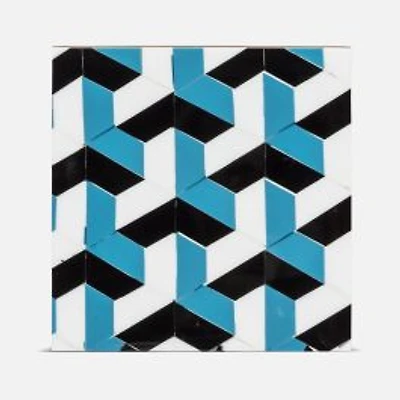 Set of 4 Blue Mosaic Coasters 4