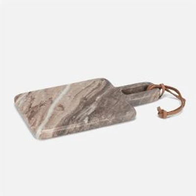 Marble Serving Board with handle - brown