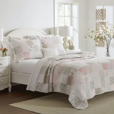 Laura Ashley Celina Patchwork Cotton Quilt Set