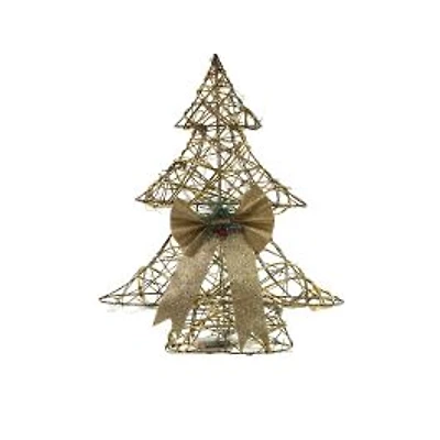 Gold Twigs Christmas Tree 10-Light Decoration