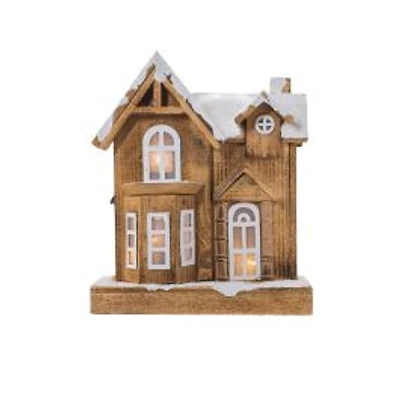 Smokey and White Wood Classic House LED Display