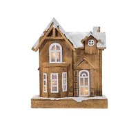 Smokey and White Wood Classic House LED Display