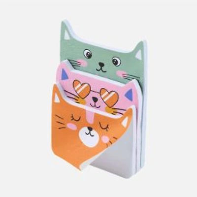 Cat shaped post-its, Set of 3