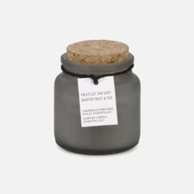 Glass Candle Winter Fruit Tea - Grey