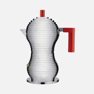 Pulcina Espresso Red Coffee Maker by Alessi