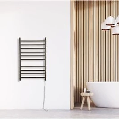 Novara Dual 10-Bar Hardwire and Plug-in Wall Mount Towel Warmer in Oil Rubbed Bronze