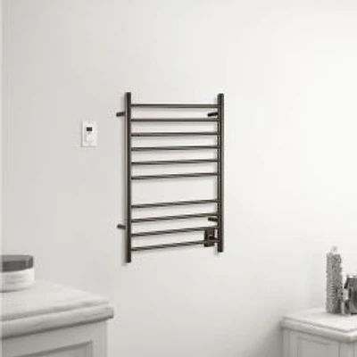 Ancona Novara Dual 10-Bar Hardwire and Plug-in Wall Mount Towel Warmer in Oil Rubbed Bronze