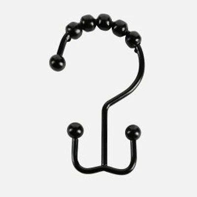 Annex double hooks for shower curtains - Set of 12