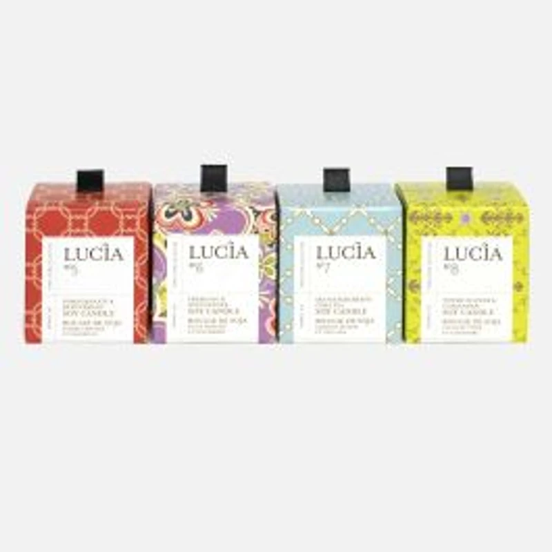 Lucia Scented Candles, Assortment of 4