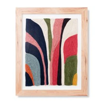 Loloi Dervish Navy and Pink 2'4 " x 2'8 " Wall Art