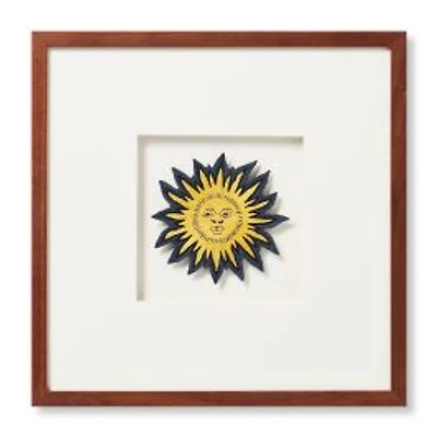 Loloi Beams Patch Yellow and Beige 1'4 " x 1'4 " Wall Art