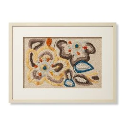Loloi Night Bloom Ivory and Multi 2'8 " x 2' Wall Art