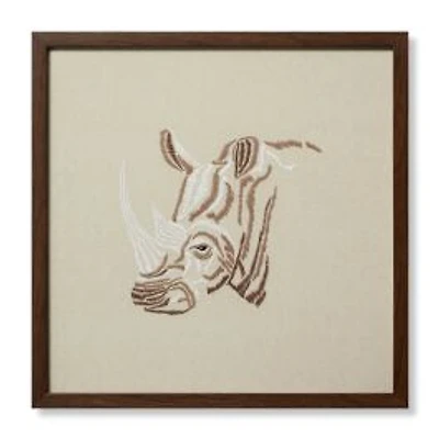 Loloi Black Rhino Beige and Ivory 2' x 2' Wall Art