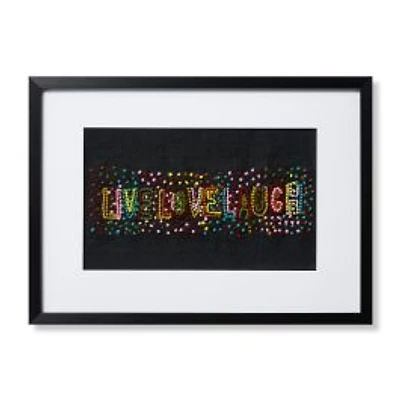 Loloi Live, Love, Laugh Black and Multi 2'5 " x 1'9 " Wall Art