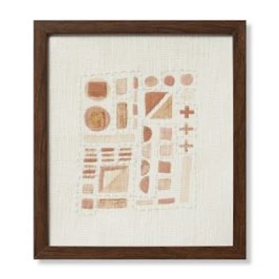 Loloi Sedac Ivory and Rust 1'8 " x 1'8 " Wall Art