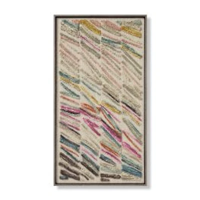 Loloi Swept Up Beige and Multi 4'4 " x 2'4 " Wall Art