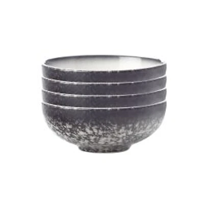 Maxwell & Williams Set of 4 Black Granite Coupe Bowls - 11cm
