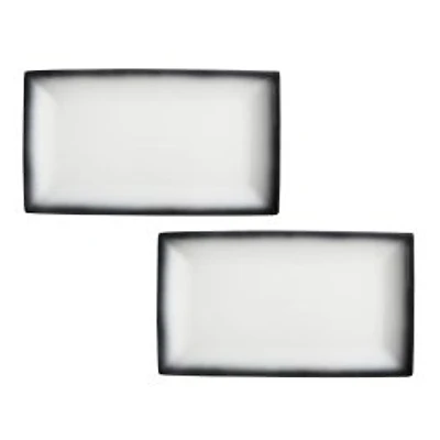 Maxwell & Williams Set of 2 Granite Rectangular Platters - 34cm