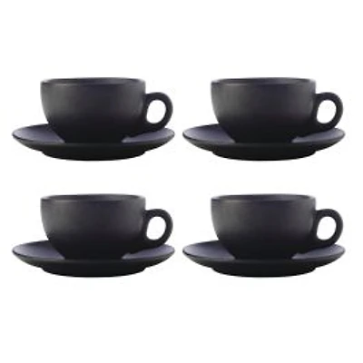 Set of 4 Caviar Cups & Saucers by Maxwell & Williams (250 ml)