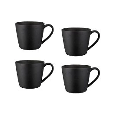 Maxwell & Williams Set of 4 Black Caviar Mugs - 420ml