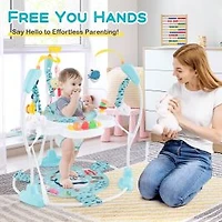 Baby Activity Center Height Adjustable Baby Bouncing Saucer, Interactive Toys