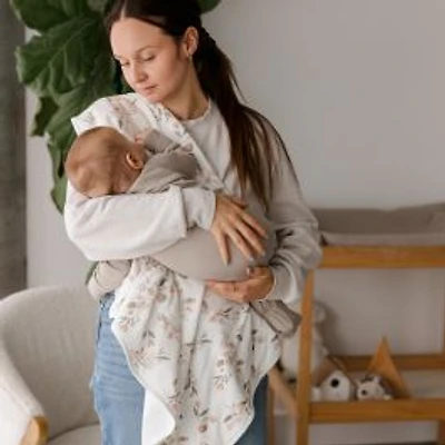 Leaves Bamboo-Cotton Baby Blanket