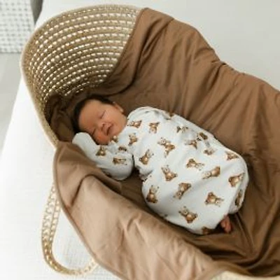 Bamboo-Cotton Baby Blanket - Moka