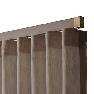 Kontur Evo Traverse Curtain Rod with Endcap - Hand Draw