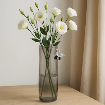 Bird Perch Vase - Grey
