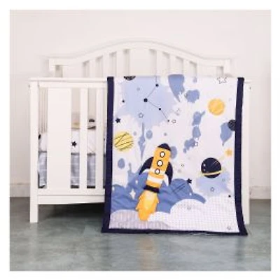 5-Piece Newborn Crib Bedding Set - Outer Space