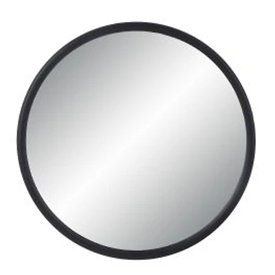 Namur 36" Tall Round Mirror, Matte Black