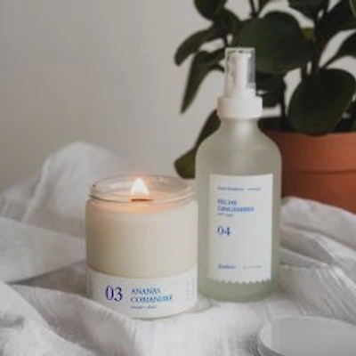 Candle and Room Spray Set - Pineapple/Peach