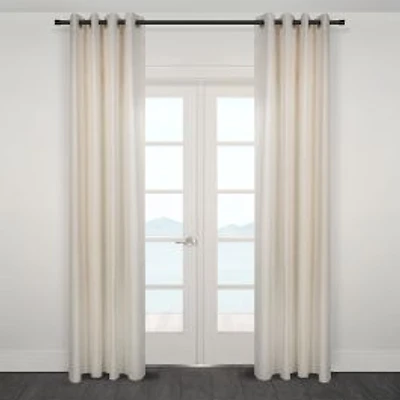 Capri Semi Sheer Grommet Curtain - Linen